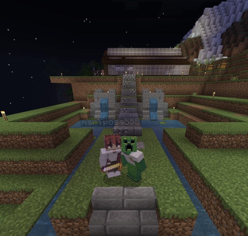 Jugando Minecraft